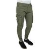 Evoga Pantaloni Uomo Cargo Slim Fit Jeans con tasconi Laterali (52, #C1 Nero)