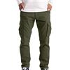 Onsoyours Pantaloni Cargo Uomo Pantaloni da Lavoro con Tasche Laterali Pantaloni Slim Fit Pantalone Uomo Lunghi Casual Sport Trousers Relaxed Fit ArmyGreen XL