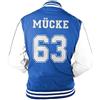 Monkey Print Uomo Giacca College Mücke Buddy Movie Star Film, 63 Giubbotto da Baseball - Blu, M