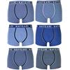 Navigare 6 Pezzi Boxer Uomo Mutanda Intimo Elasticizzato Varie Fantasie (21047Z, M)