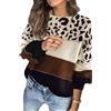 Tomwell Maglione Donna Maglia Scollo a V Elegante Invernale Maglione Vintage Maglia Manica Lunga B Marrone M