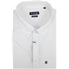 Rionero - Camicia Uomo Manica Corta in Puro Cotone Taglie Forti con Taschino 3XL 4XL Fantasia Botton Down (6XL, Bianco)