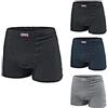 Primal Boxer Uomo - Slip Uomo Offerta 4 Pezzi in Cotone Elasticizzato Taglie Maxi CONFORMATO (Boxer Assortito 2 Nero 1 Blu 1 Grigio, 5XL/60)