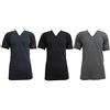 Pierre Cardin 3 t-Shirt Uomo Mezza Manica Scollo a V Caldo Cotone Interlock Art. Parigi (5/L, Nero/Grigio/Blu)