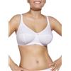 Leo Corsetteria Reggiseno Basic Senza Ferretto Morbido 100% Cotone Organico antiallergico Naomi Taglia 5C Bianco
