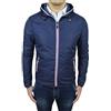 Evoga Giubbotto Giacca Uomo Blu Casual Estivo Giubbino Antivento Impermeabile (IT, Testo, XL, Regular, Regular)