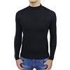 Mat Sartoriale Maglioncino Lupetto Uomo Golf Maglia Pullover Nero Black Slim Fit Aderente Invernale Casual (M)