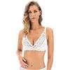LEPEL Reggiseno Senza Ferretto con Coppa a Vela in Pizzo Coppa (5, Bianco)