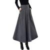 Moviendress Gonna a Vita Alta Donna Lunga Scozzese Lana Invernali Vintage Caldo Quadri Eleganti Pieghe Gonna Lunghe (S, Color 7)