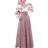 Generic Abiti neri da donna eleganti musulmani casual abaya arabi islamici donne caftano vestita musulmana abito solido donna abito casual maxi abito estivo spaghetti, Colore: rosa., XL