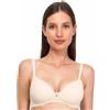 SIELEI SÌèLEI, Reggiseno con Coppe Graduate Senza Ferretto, Realizzato in Cotone Biologico, 100% Naturale, Designed in Italy, Color Ecru Melange, Taglia 3B