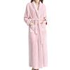 tomtoc GODGETS Accappatoio Coppia Coperta Morbida Flanella Vestaglia Adulto Caldo Pigiama Uomo Donna Kimono da Notte Vestaglie Lunghe Invernale in Pile Poncho Bathrobe Nightgown Sleepsuit Vino Rosso XL