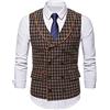 Modaworld Gilet Uomo Senza Maniche Scollo a V Doppiopetto Slim Fit Elegante Matrimonio Panciotto Elegante Matrimonio Panciotto Scollo a V Formale Moda Abiti da Cerimonia Nuziale da Uomo