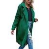 ticticlily Cappotto Giubbotto Donna Lungo Inverno Cappotti Eleganti Giacche Aperta Davanti Cardigan Teddy Sherpa Giacca in Pile Peluche Outwear Jacket A Verde M