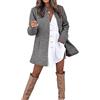 ORANDESIGNE Cappotto Invernale da Donna con Cappuccio Parka Autunno Cappotto Elegante Coat Lana Elegante Trench Lungo Cappotto Ufficio Parka Cappotti di Lana Manica Lungo Giacca A Grigio XXL