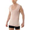 ALBERT KREUZ Canottiera Maglietta Intima Senza Maniche Invisibile Color Carne/Beige con Scollo a V Profondo 04/S