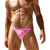 SEAUR Slip da bagno da uomo, slip da bagno, aderenti, corti, con fibbie in metallo, sexy, alla moda, estivi, spiaggia, piscina, S, M, L, XL, Una fibbia in metallo (rosa), M