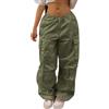 XinCDD Pantaloni Cargo Donna Y2K Pantaloni Eleganti E Funzionali per l'Abbigliamento Quotidiano (XL, Verde)