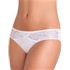 L'ALTRA COTONELLA Confezione N. 6 Slip Mini Donna in Cotone BIELASTICO E Pizzo. Disponibile in Tre Varianti Colore - Bianco, Nero o Assortito.
