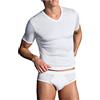Generico Maglietta Intima Uomo Caldo Cotone 3-5 Pezzi Scollo V - Cotone Pettinato Invernale Art. 1042 (3 Pezzi Bianco, XXL)