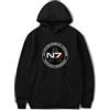 Swdan Mass Effect N7 Felpa con Cappuccio Uomo XXS-4XL, Cosplay Felpa con Cappuccio A Maniche Lunghe,Hoodie Classica E Casual