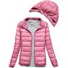 Pengniao Piumino Leggero Donna Con Cappuccio Piumini Leggeri Giacca Piumino Leggeri Donna Giacconi Invernali Cappotto Piumino Trapuntato Ultraleggero Giubbotti Giubbini Giacca Primaverile Invernale Rosa