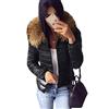 Onsoyours Giacca Donna Elegante Corto Piumino Invernale Giubbotto Taglie Forti Vestibilità Slim Giacche Outwear con Cappuccio Cappotto Donna Nero M