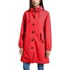 ORANDESIGNE Giacche Impermeabili Donna con Cappuccio Giacca Antipioggia Leggera Impermeabile Pioggia Cappotto a Vento All'aperto A Rosso S