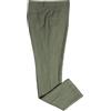 La Primula Verde, Pantalone Lungo da Uomo in Puro Lino, dalla 46 alla 56, Bianco, Blu, Verde e Beige, Bottone in Vita. Capo Sartoriale, Elegante, Fresco e Leggero (48 M IT Uomo, Verde)