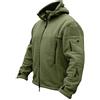 Onsoyours Giubbotto da Uomo Giacca a Vento Termico Softshell Giubbotti Invernali Giubbotto da Lavoro Giacca Trekking Tattico Militare con Cappuccio per Caccia A ArmyGreen M