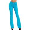 Toocool - Jeans Donna Push up Pantaloni Zampa Elefante Campana Slim Sexy F36-M6129 [L,Turchese]