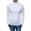 Evoga Pullover Dolcevita Uomo a Collo Alto Maglione Invernale in ciniglia (M, #3 Bianco Fantasia Intrecciata)