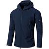 Uugood Giacca Softshell da uomo in pile tattico invernale caldo con cappuccio giacca militare, Lunghezza, M