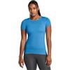 Under Armour HeatGear Armour-Maglietta a Maniche Corte, (722) Teal/Iridescent, S Donna