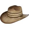 Stetson Cappello di Paglia Caluca Western Toyo Uomo/Donna - Cappelli da Spiaggia Sole Cowboy con Fascia in Pelle Primavera/Estate - L (58-59 cm) Marrone Chiaro