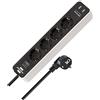 Brennenstuhl Ecolor Ciabatta elettrica a 4 prese con presa di ricarica USB (presa con 2 x caricatore USB, interruttore e cavo da 1,5 m) bianco/nero