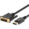 Rankie Cavo Displayport (DP) a DVI, 1080P, 3m, Nero