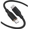 Anker PowerLine III Flow, cavo di ricarica USB-C 100 W 180 cm, cavo di tipo C, compatibile con iPhone 16, MacBook Pro, iPad Pro, Air, Galaxy S20, Pixel, Switch, LG (nero notturno), compatibile con