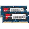 Kuesuny 16GB Kit (2X8GB) DDR3L / DDR3 1600MHz Sodimm RAM PC3L / PC3-12800S PC3L / PC3-12800 1.35V / 1.5V CL11 204 Pin 2RX8 Dual Rank Non-ECC Unbuffered Memory RAM Ideal for Notebook Laptop Upgrade