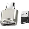 YRIKE Lettore di schede SD, lettore di Schede da USB C a Micro SD/SDXC/SDHC, lettore di Schede OTG di Tipo C con Adattatore Femmina da USB C a USB Maschio,Adatto per Samsung, Macbook, tablet