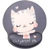 AOKSUNOVA Mouse Pad Gatto Tappetino per mouse ergonomico con poggia mani Kawaii