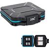 JJC 12 Slot Custodia per Schede di Memoria Slim Box per 4 SD SDXC SDHC e 8 Micro SD Micro SDXC Micro SDHC TF Card, Resistente all'Acqua Anti-Shock Portatile SD Card Storage Organizzatore del Supporto