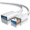 CSL-Computer 2m Prolunga USB 3.0 - Cavo di Estensione USB da 2 Metri - Fino a 5 Gbits con Doppia schermatura - Bianco