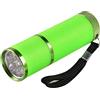 BAQI Mini Flash Light per LED UV Gel Curing Lampada Luce Handheld Nail Dryer 9 LED Chiodi Torcia Portabilità Nail Dryer Macchina Nail Art Tools, Verde