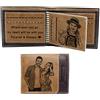 SeeWeLove Portafoglio Personalizzato con Foto,Portafoglio Inciso,Portafoglio Trifold in Pelle da Uomo Donna (Marrone)