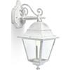 Sovil Illuminazione Applique in basso classica lampada da parete per esterno bianco-argento