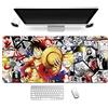 ITBT One Piece Tappetino Mouse Gaming, Grande Anime Mouse Pad XXL 900x400mm Confortevole, Lavabile, 3mm Antiscivolo Tappetino Scrivania Supporto per Ufficio Computer, Adatto per computer e PC, C