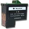 vhbw cartuccia d'inchiostro nero compatibile con Lexmark x1185, x1190, x1195, x1196, x1250, x1270, x2225, x2230, x2250 stampante (ricaricata, 15 ml)