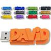CLE USB FUN Chiavetta USB personalizzata con il tuo testo - il colore di tua scelta - USB 3.0 - 8 Go, 16 Go o 32 Go - un regalo originale e unico (8 GB, Arancione)