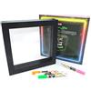 The Glowhouse Premium Light Up LED Neon Message Frame Memo Board con 4 penne al neon